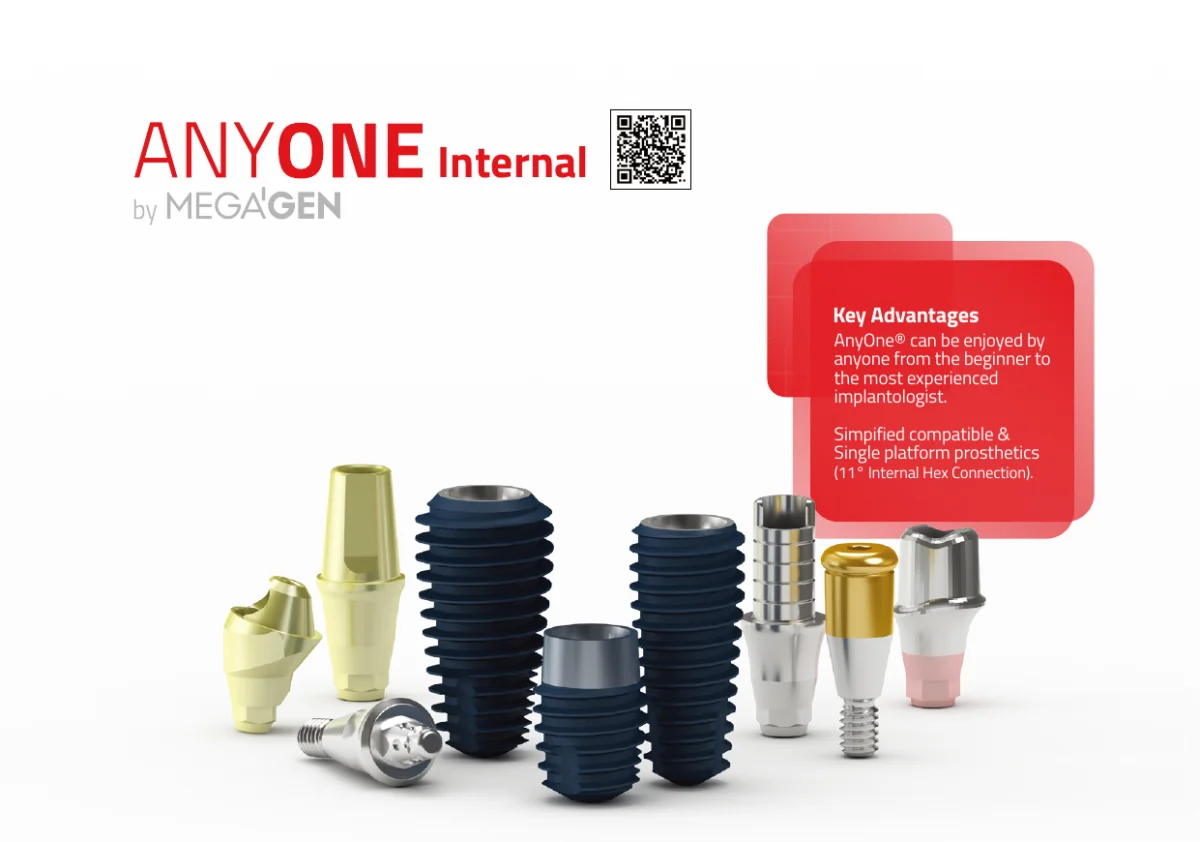 مجموعهٔ فیکسچر و اباتمنت‌های سیستم ایمپلنت MegaGen AnyOne Internal