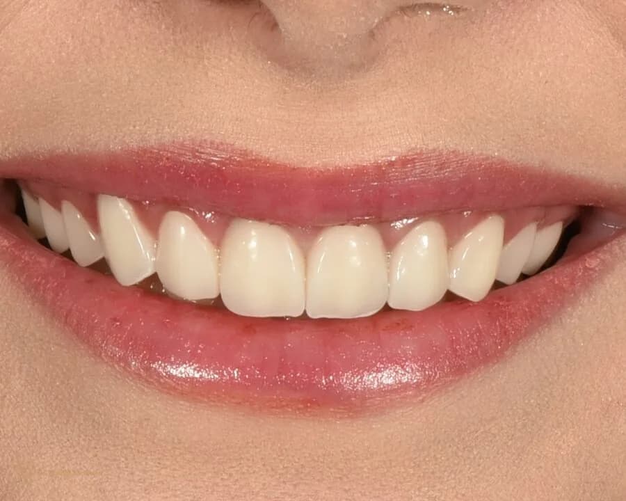 نمای نزدیک از لبخند بیمار